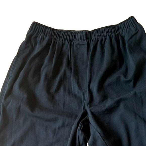 Woman Within Black Size 16W Classic Fit Pants Elastic Waist Pull On Side Pockets - Picture 3 of 8